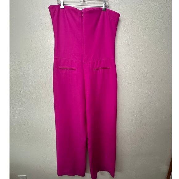 Valentino Pink Jumpsuit & Blazer Set Women IT 46/42 Strapless Wide Leg - Picture 6 of 16